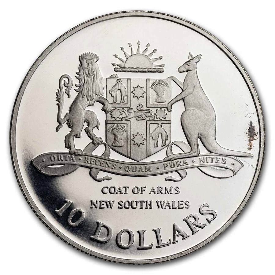 1987 Australia Silver $10 Australia States New South Wales Proof