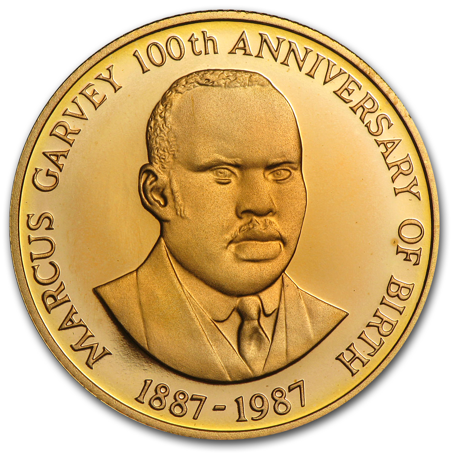 Buy 1987 Jamaica Proof Gold 100 Dollars Marcus Garvey APMEX