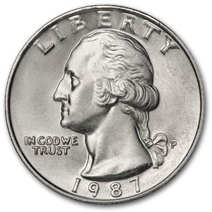 1987-P Washington Quarter BU