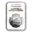 1987-S Constitution $1 Silver Commem PF-69 NGC