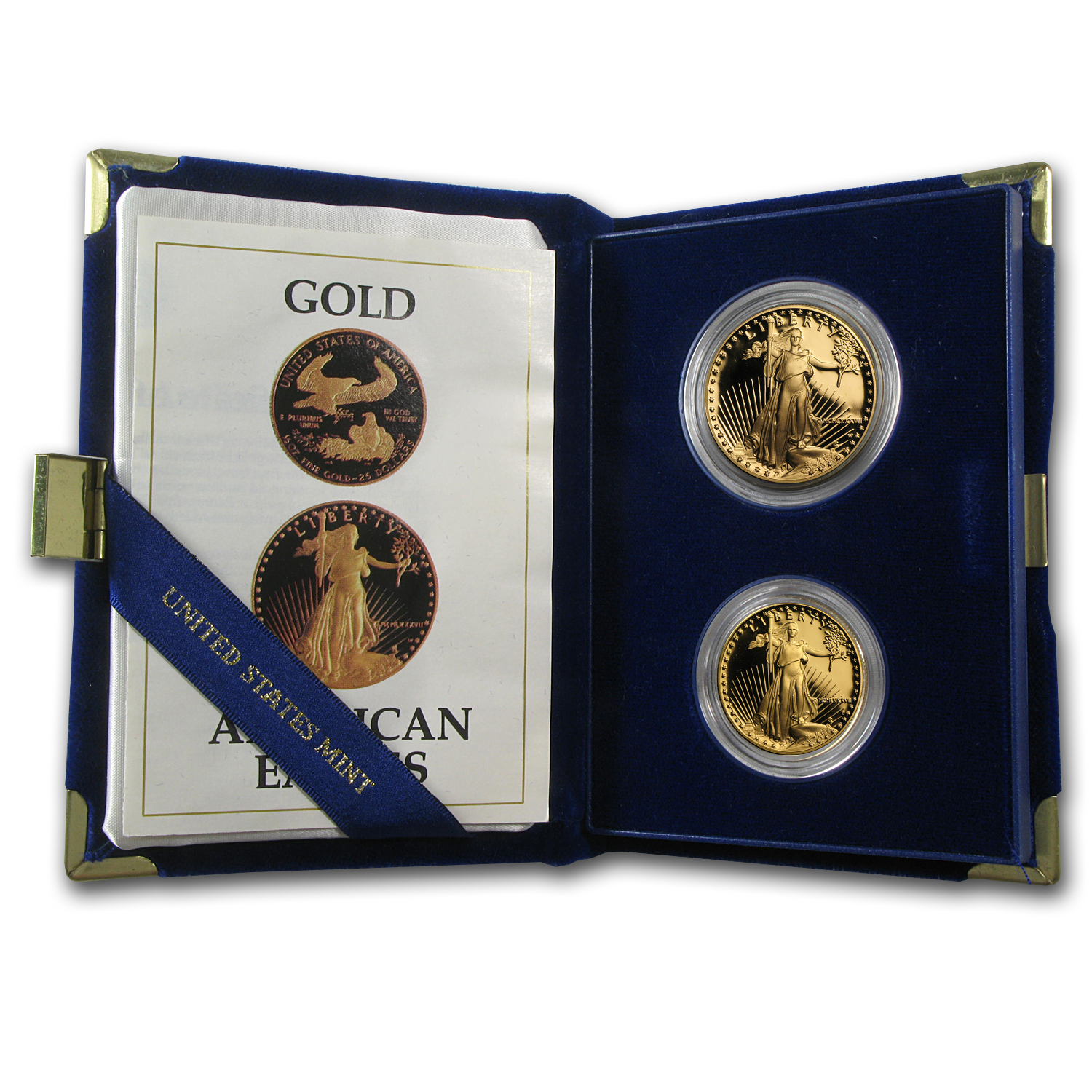 Buy 1987 W/P 2 Coin Proof Gold Eagle Set w/Box & COA | APMEX