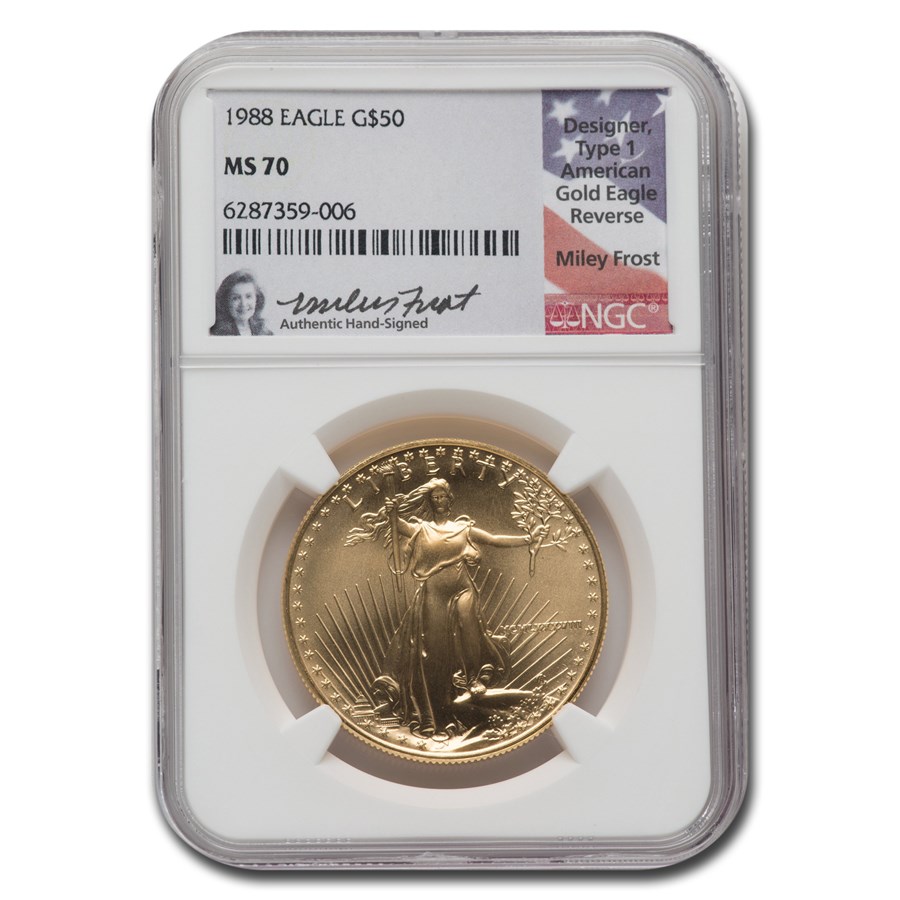 1988 1 oz American Gold Eagle MS-70 NGC (Frost)