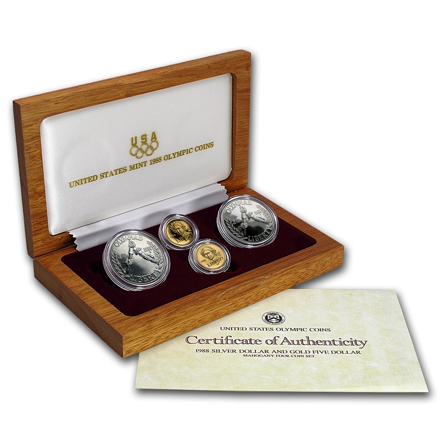 buy-1988-4-coin-commem-olympic-set-bu-proof-w-box-coa-apmex