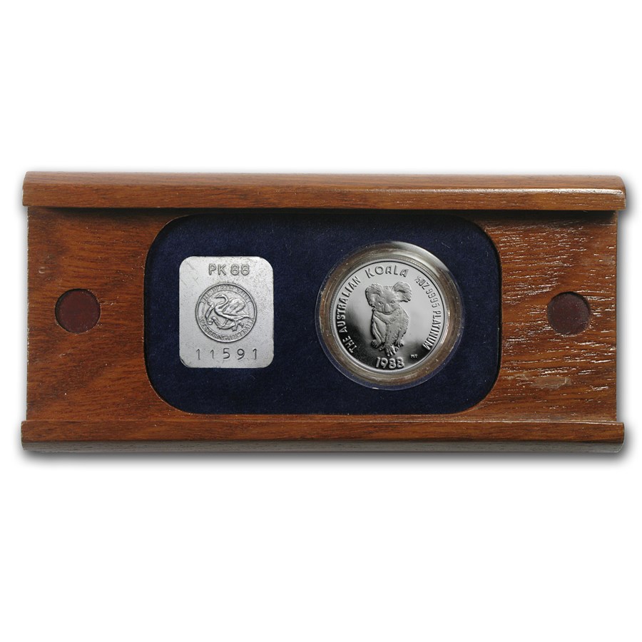 1988 Australia 1/2 oz Proof Platinum Koala (w/Box)