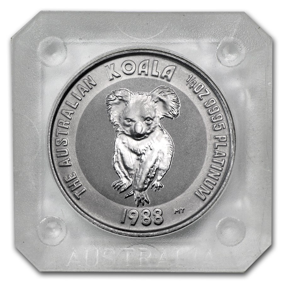 1988 Australia 1/4 oz Platinum Koala BU