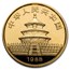 1988 China 5-Coin Gold Panda Proof Set (w/Box & COA) Dmg Capsules