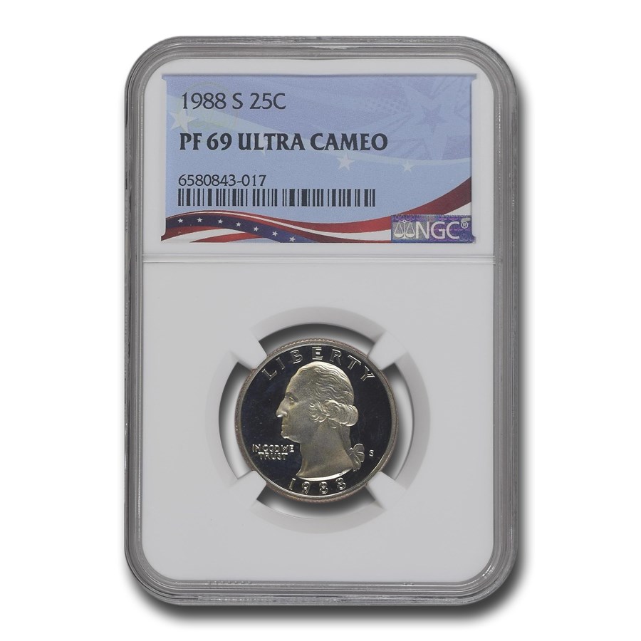 1988-S Washington Quarter PF-69 Ultra Cameo NGC