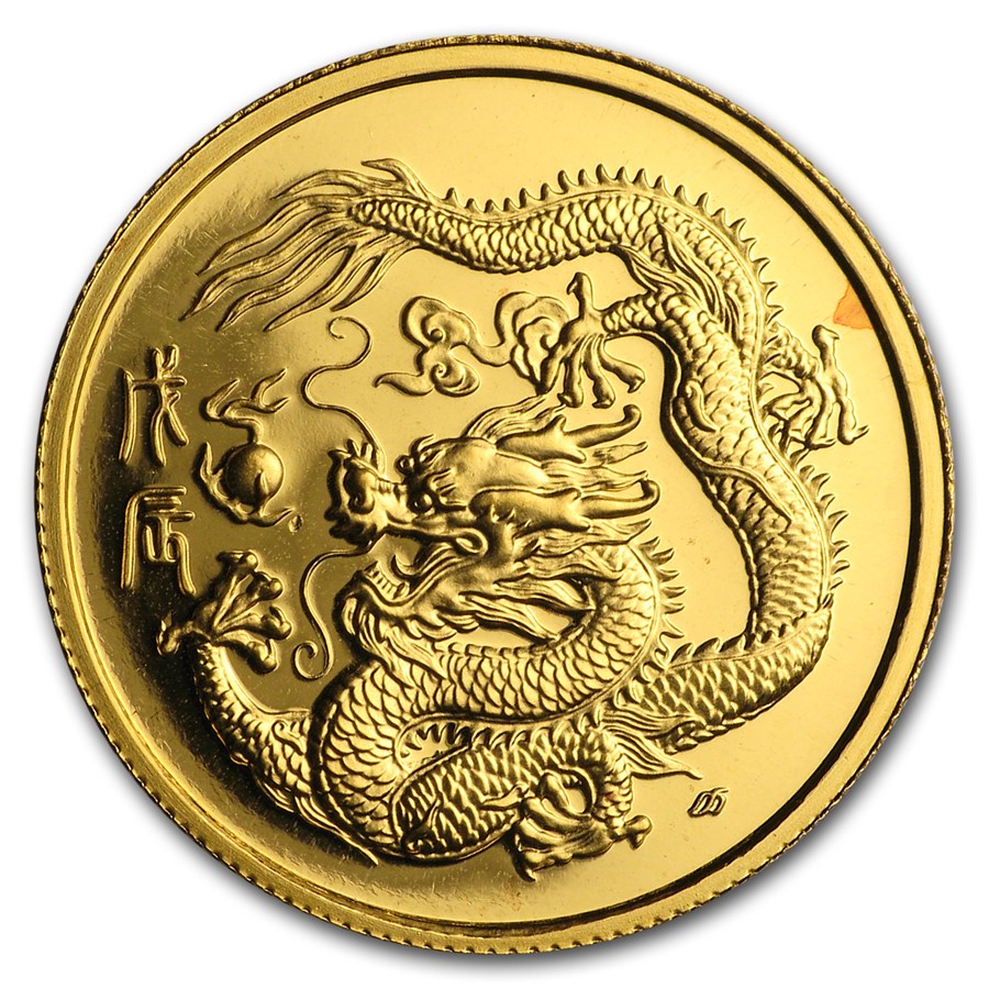 Buy 1988 1/10 oz Gold 10 Singold Year of the Dragon | APMEX