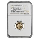 1988 South Africa 1/10 oz Pf Gold The Great Trek PF-69 UCAM NGC