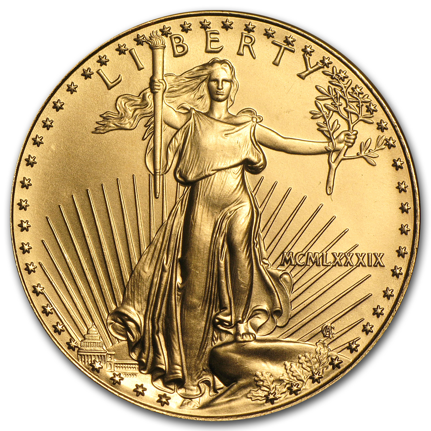 Buy 1989 1 oz American Gold Eagle BU (MCMLXXXIX) | APMEX