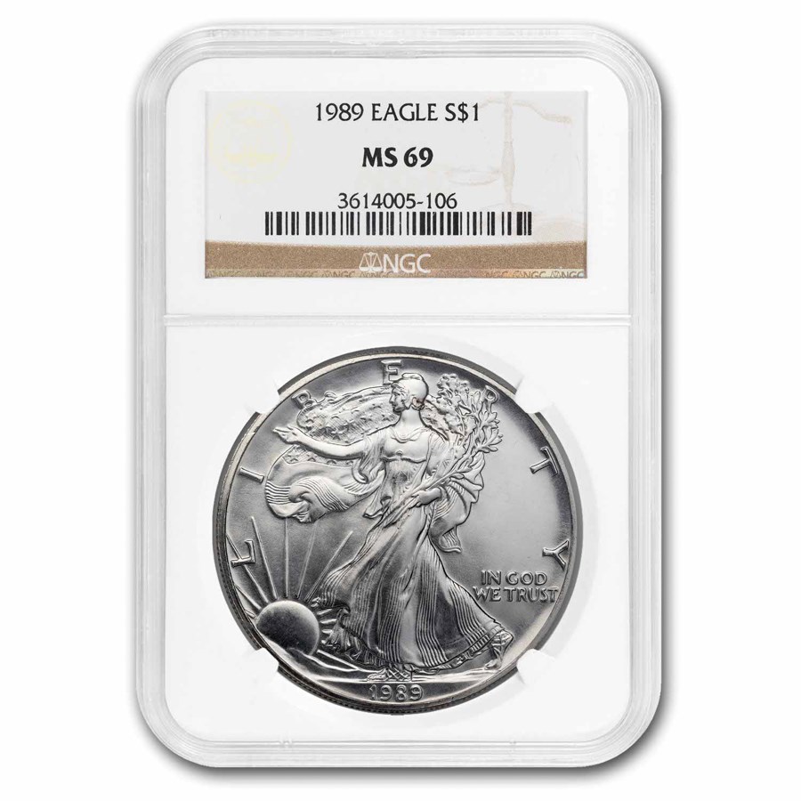 1989 American Silver Eagle MS-69 NGC