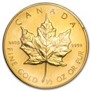 1989 Canada 1/2 oz Gold Maple Leaf BU