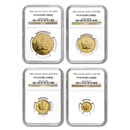 1989 Canada 4-Coin Gold Maple Leaf Commem Proof Set PF-69 NGC