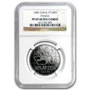 1989 China 1 oz Proof Platinum Panda PF-69 NGC