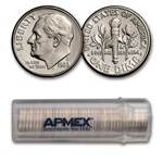 1989-D Roosevelt Dime 50-Coin Roll BU