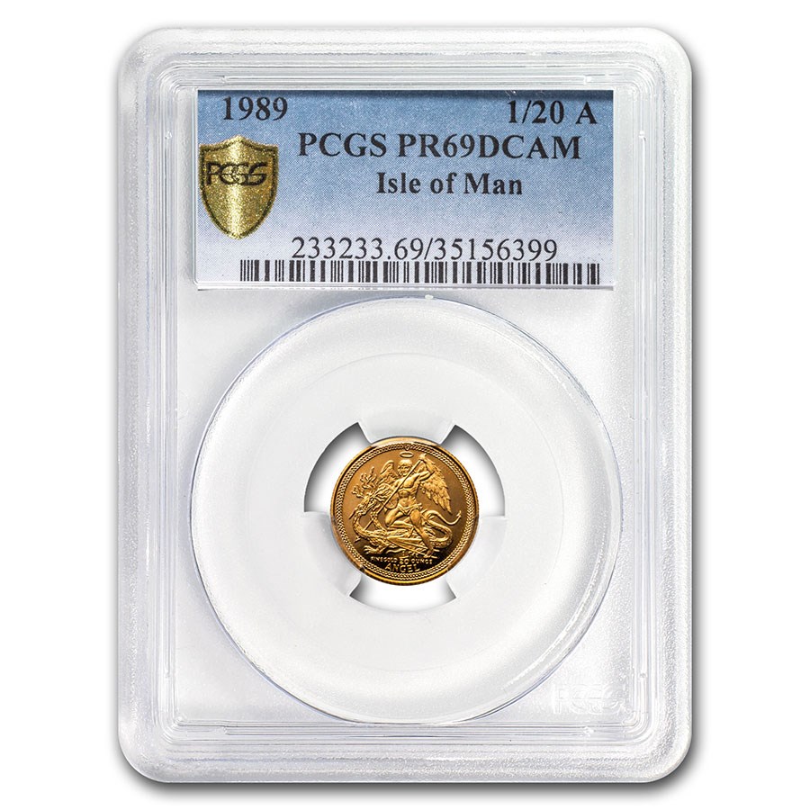 Buy 1989 Isle of Man 1/20 oz Gold Angel PR-69 PCGS | APMEX