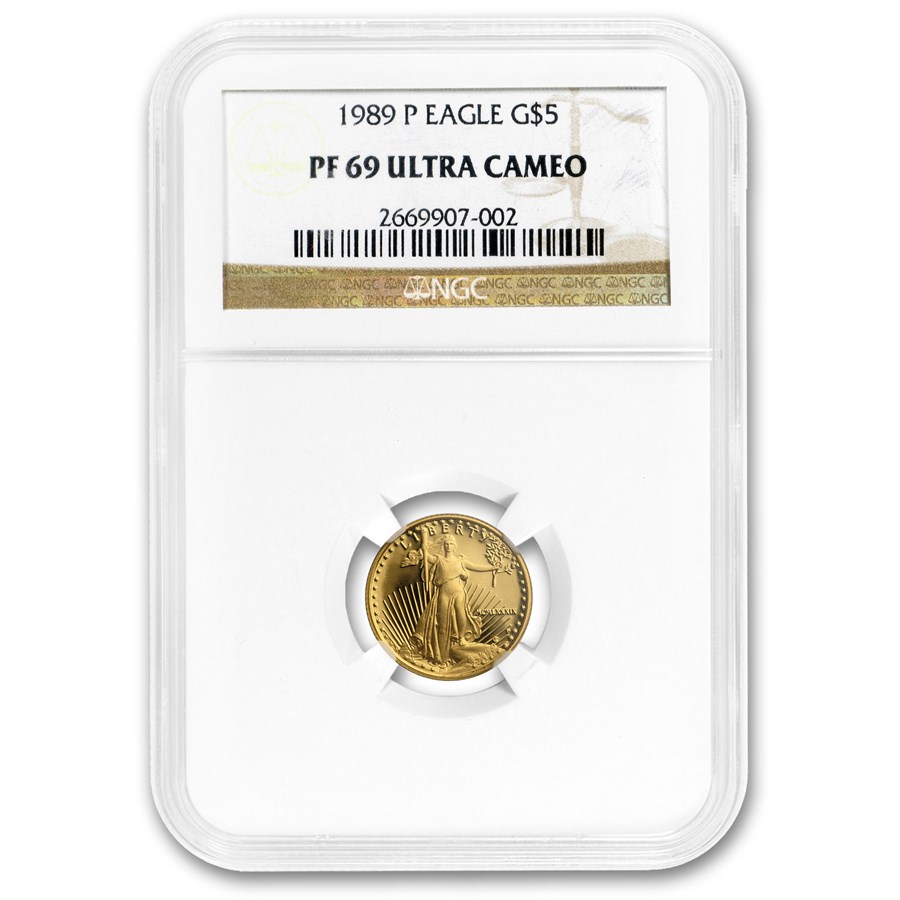 1989-P 1/10 oz Proof American Gold Eagle PF-69 UCAM NGC