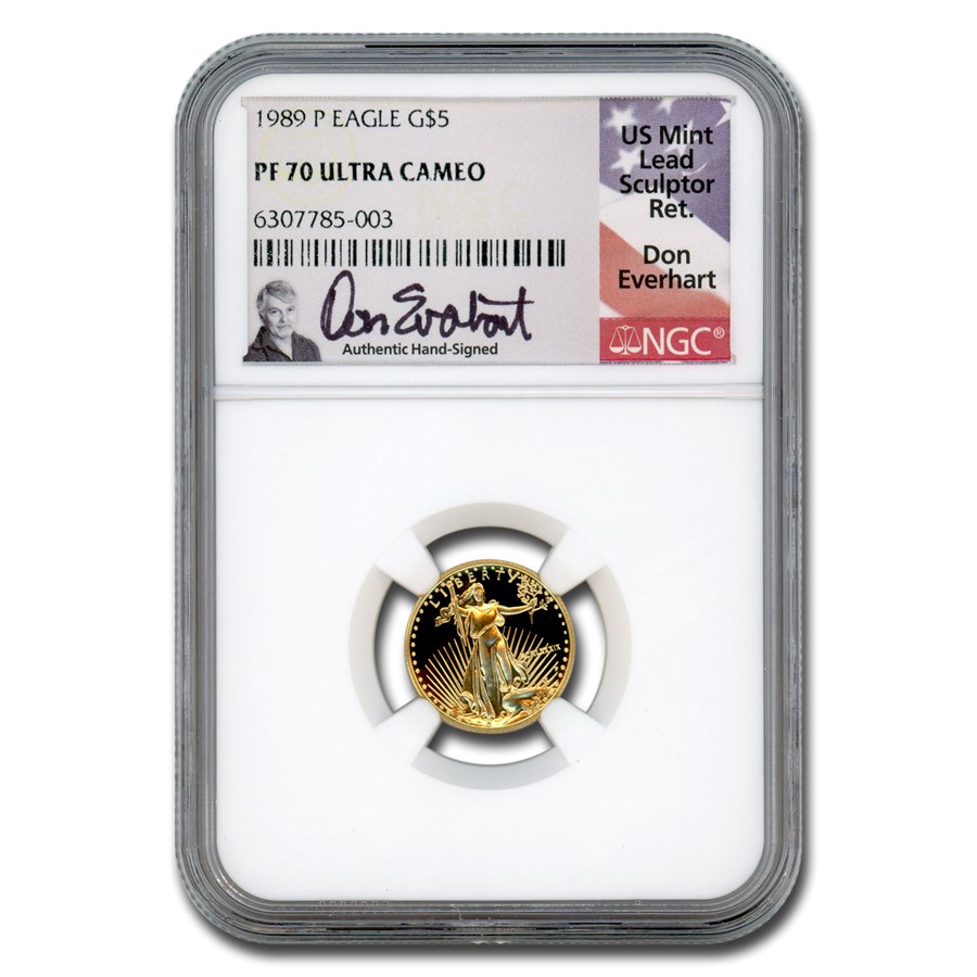 1989-P 1/10 oz Proof American Gold Eagle PF-70 NGC (Everhart)