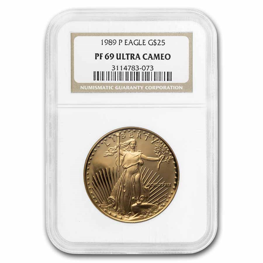 1989-P 1/2 oz Proof American Gold Eagle PF-69 UCAM NGC