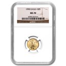 1990 1/10 oz American Gold Eagle MS-70 NGC