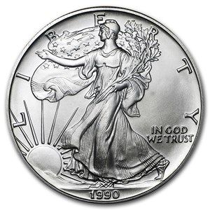 Buy 1990 1 oz Silver Eagle BU | APMEX