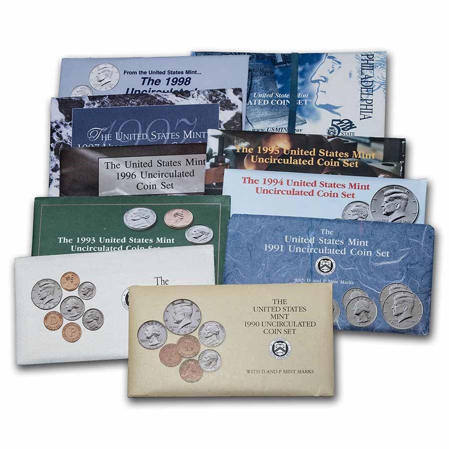 1990-1999 U.S. Mint Sets Decade Collection