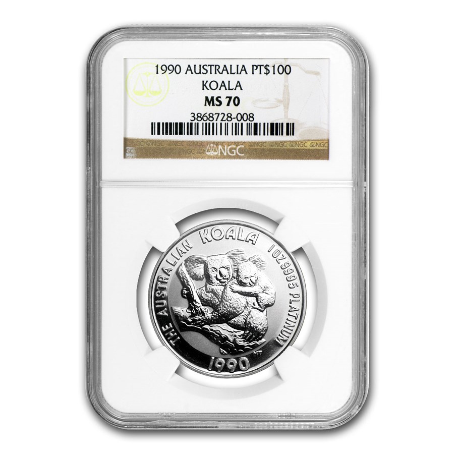 Buy 1990 Australia 1 oz Platinum Koala MS-70 NGC | APMEX