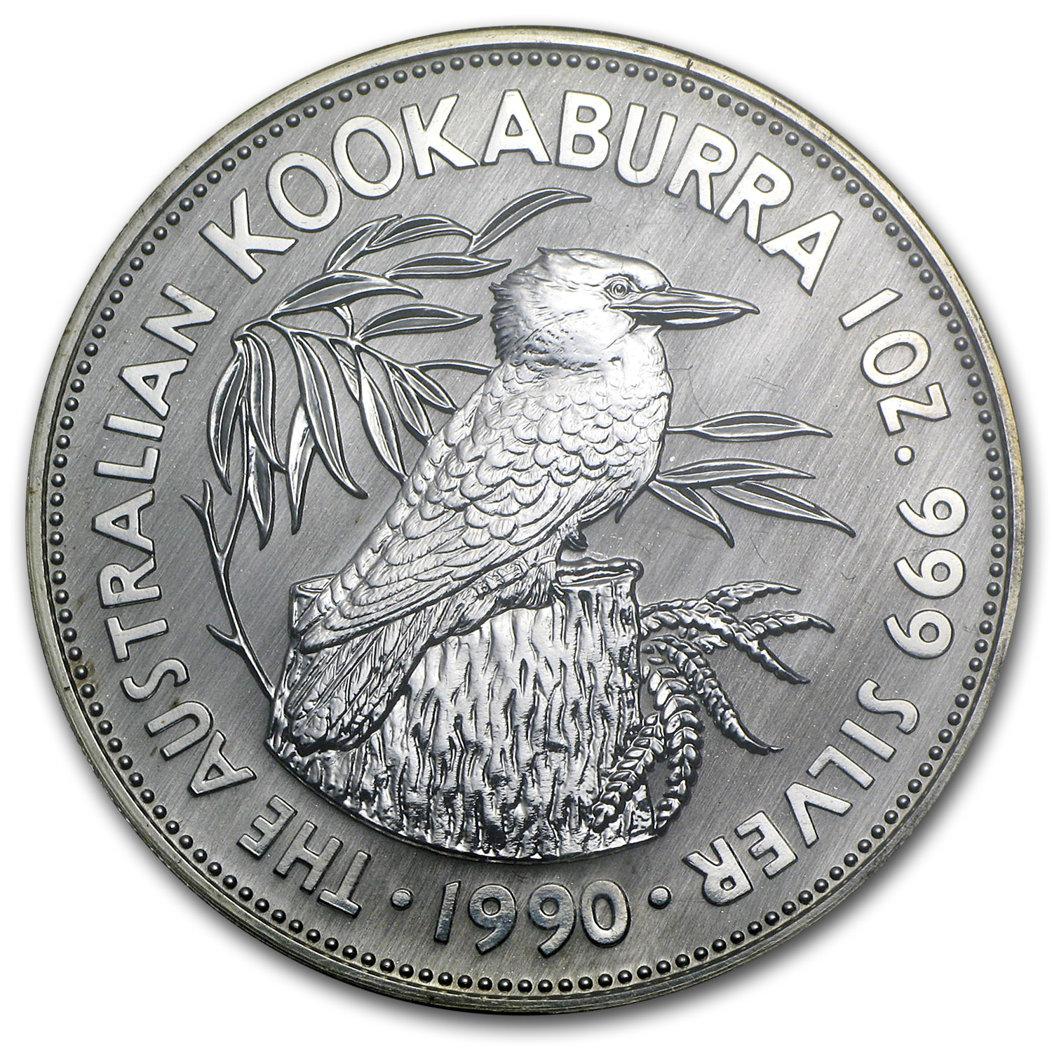 1990 Australia 1 oz Silver Kookaburra BU