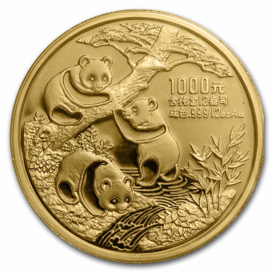 1990 China 12 oz Gold Panda