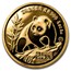 1990 China 5-Coin Gold Panda Proof Set (w/Box & COA) Dmg Capsules