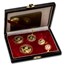 1990 China 5-Coin Gold Panda Proof Set (w/ Dmg. Box & COA)