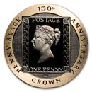 1990 Isle of Man 2 Crown Proof Gold Penny Black