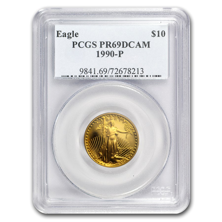 1990-P 1/4 oz Proof American Gold Eagle PR-69 DCAM PCGS