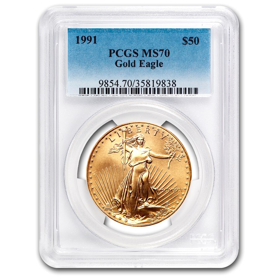 1991 1 oz American Gold Eagle MS-70 PCGS