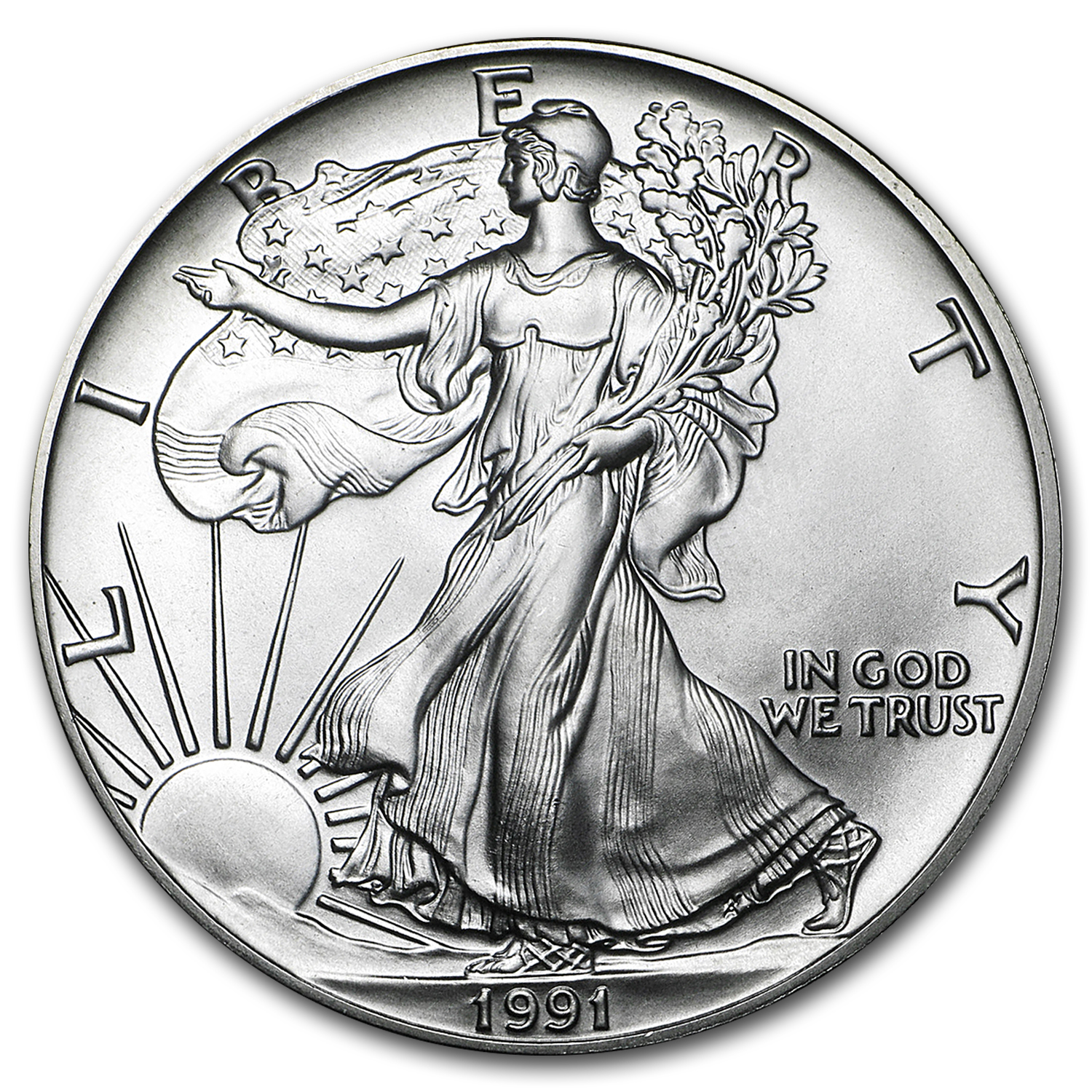 Buy 1991 1 oz American Silver Eagle Coin BU | APMEX