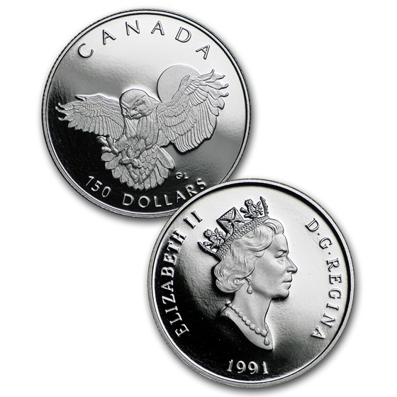 Buy 1991 Canada 4-Coin Proof Platinum Set: Snowy Owl (w/Box & COA) | APMEX