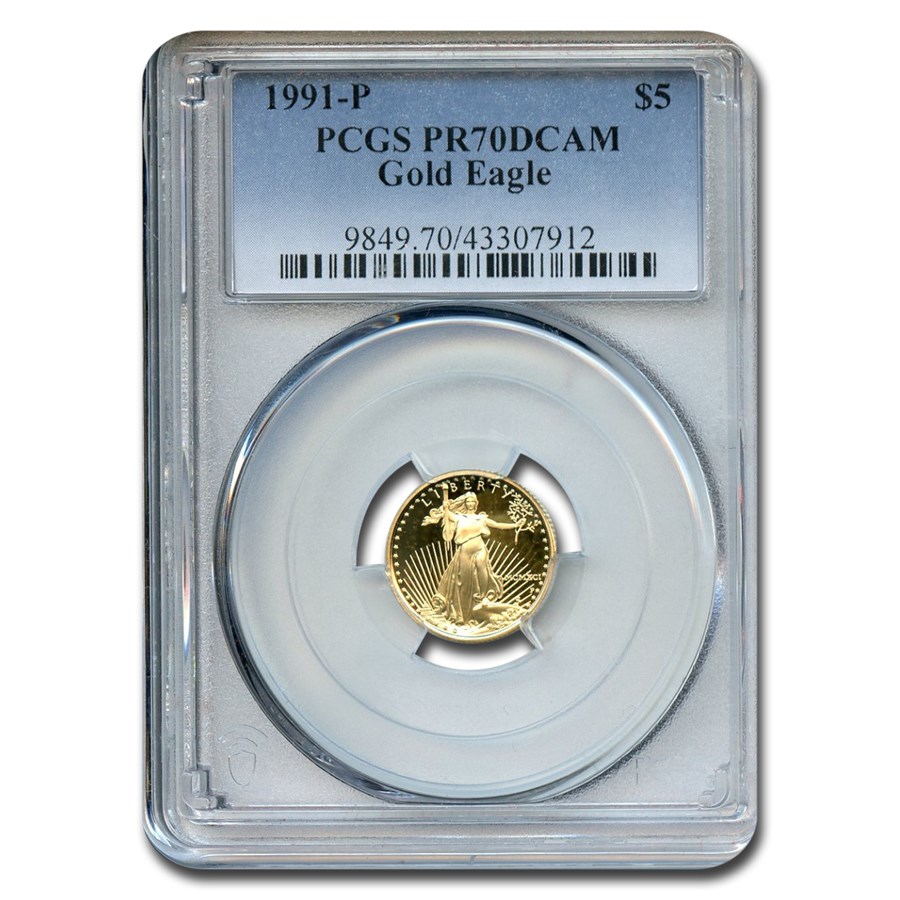 1991-P 1/10 oz Proof American Gold Eagle PR-70 DCAM PCGS