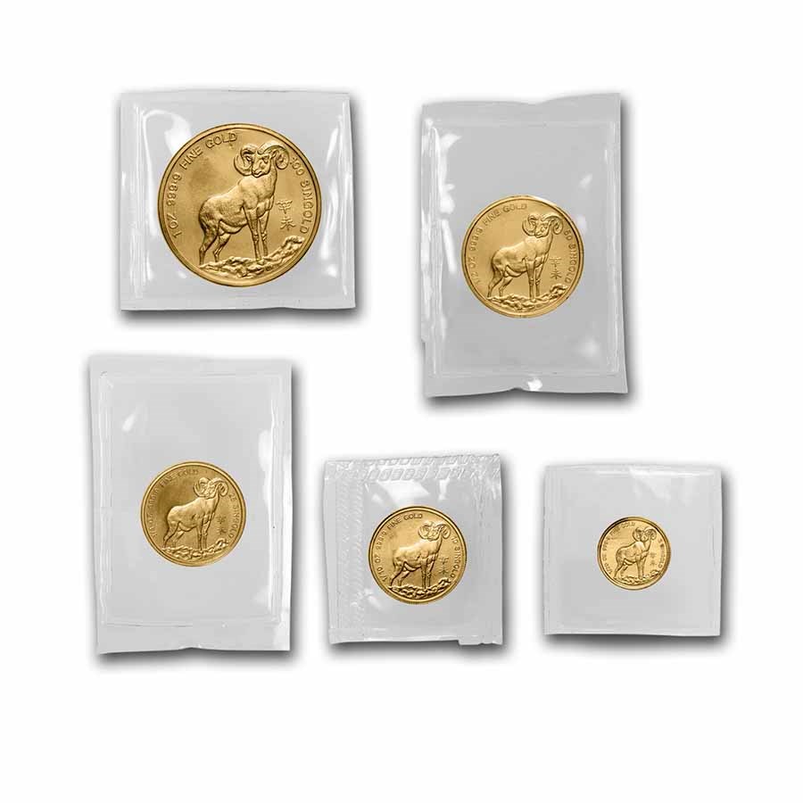 buy-1991-singapore-5-coin-gold-year-of-the-goat-proof-set-w-o-box-apmex