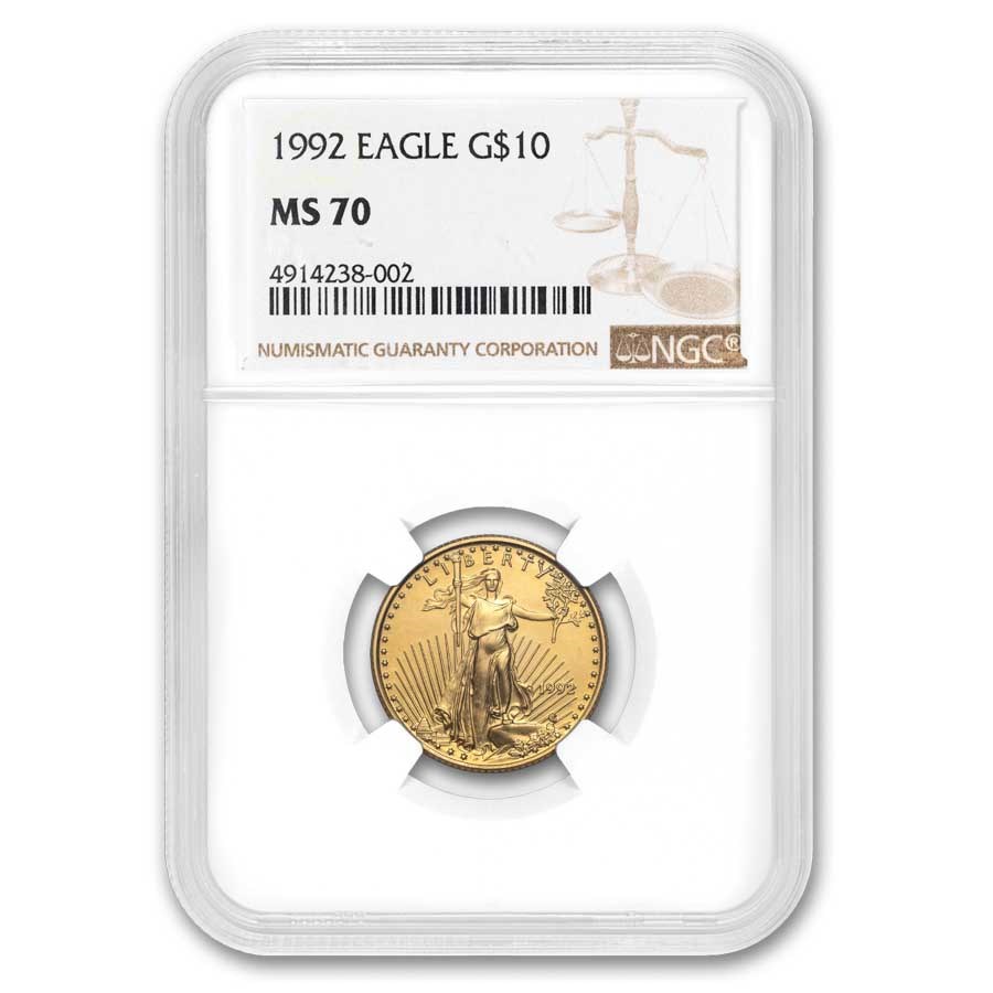 1992 1/4 oz American Gold Eagle MS-70 NGC