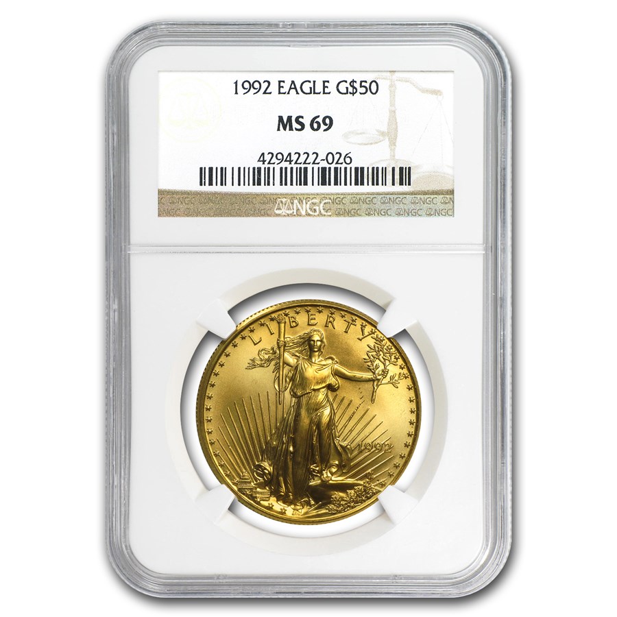 1992 1 oz American Gold Eagle MS-69 NGC