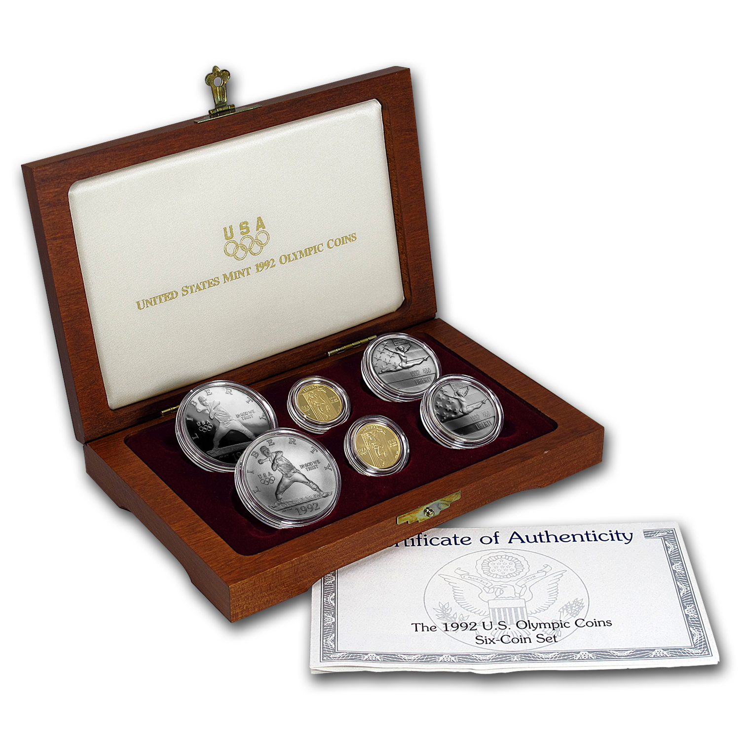 Buy 1992 6-Coin Commem Olympic Set BU & Proof (w/Box & COA