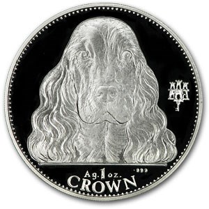 Buy 1992 Gibraltar Silver 1 Crown Proof (cocker Spaniel) 