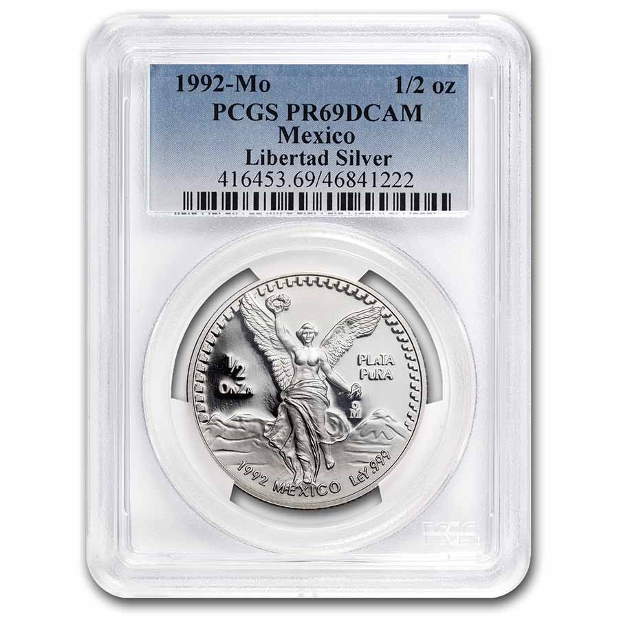 1992 Mexico 1/2 oz Silver Libertad PR-69 PCGS