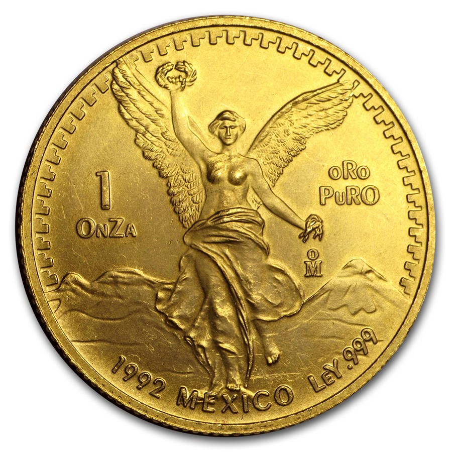 1992 Mexico 1 oz Gold Libertad BU