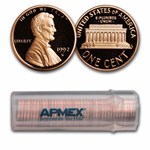 1992-S Lincoln Cent 50-Coin Roll Proof