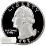 1992-S Washington Quarter 40-Coin Roll Proof