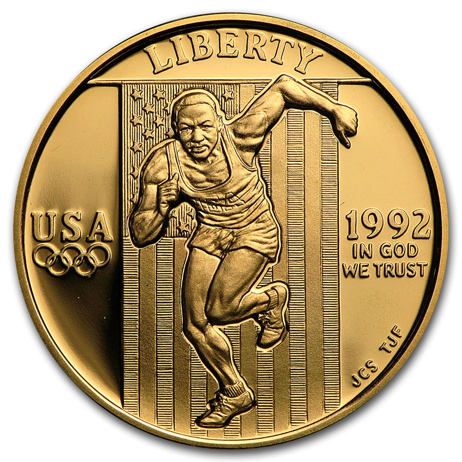 1992-W Gold $5 Commem Olympic Proof (w/Box & COA)