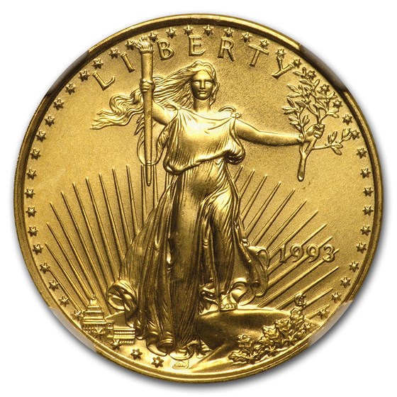 1993 1/4 oz Gold American Eagle MS-69 NGC | 1/4 oz Gold Eagles (NGC ...