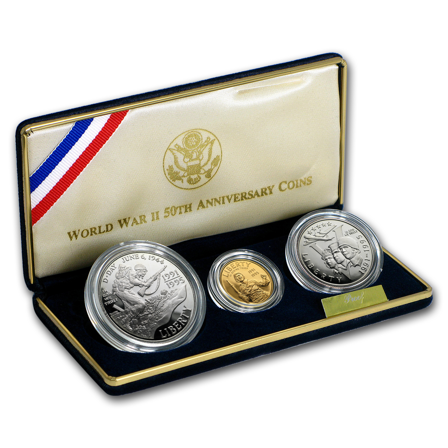 Buy 1993 3-Coin Commem World War II Proof Set (w/Box & COA) | APMEX