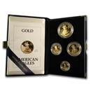 1993 4-Coin Proof American Gold Eagle Set (w/Box & COA)